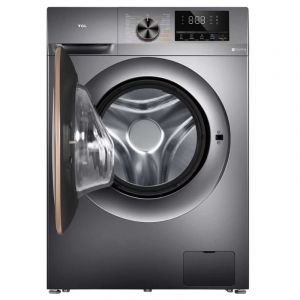 TCL Front Loading Washing Machine 10 kg, 100% Dry, DD Motor, Inverter, Silver-TWD-C107BD12YG