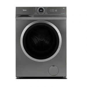 Midea washing machine, 9 kg, front load, inverter, 15 programs - silver