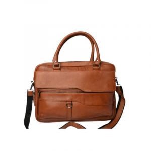 MLR Laptop Bag, 29x40x6cm, Leather, Honey Color - MLR-B003