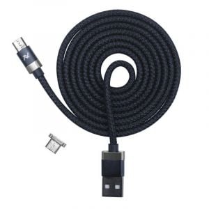 Lavvento Magnetic Cable with 2Micro USB, 5 Pin Connectors, 1M - Black