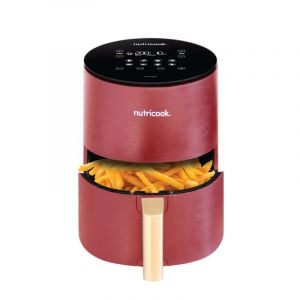 Nutricook Air Fryer Mini 8 Preset Programs with Built-in Preheat Function, 3 L, 1500 W, Red