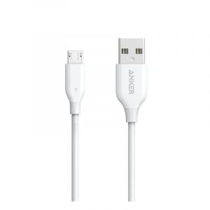 Anker PowerLine Micro USB to USB-A Cable, 3ft, White - A8132H21