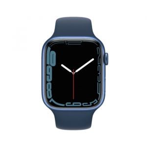Apple Watch Series 7 GPS, 45mm Blue Aluminium Case with Abyss Blue Sport Band, Regular - MKN83AE/A
