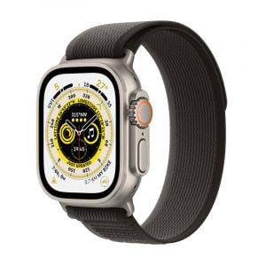 Apple Watch Ultra GPS + Cellular, 49mm Titanium Case with Black/Gray Trail Loop, S/M - MQFW3AE/A