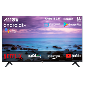 ARRQW 65inch Smart LED TV, 4K UHD, Android, HDR, Black - RO - 65LEG