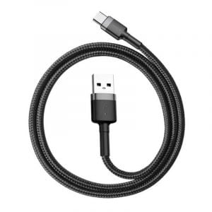 Baseus cafule Cable USB to Type C, 3A, 1m- grey-black