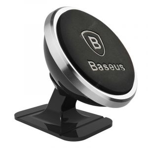 Baseus Car Mount 360-degree Magnetic Holder (Paste type), Silver - SUGENT-NT0S