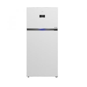 Beko Refrigerator Double Door 22.2FT, 630L, Inverter, LED Light, White - RDNE22W
