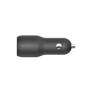 Belkin Boost Charge Dual USB-A Car Charger, 24W, Black - CCB001btBK
