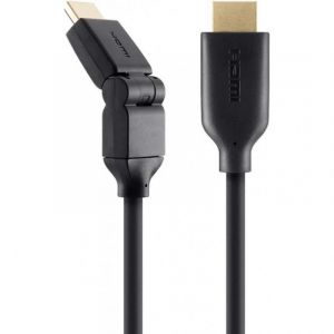 Belkin Dual-Swivel HDMI Cable High Speed With Etherent , 2M, Black - F3Y023BT2M