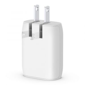 Belkin USB-C Wall Charger 18W And USB-C To Lightning Cable, White - F7U096my04-WHT