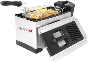 Dots Electric Deep Fryer 2.5 L, 1400W, Stainless Steel - FRX-091