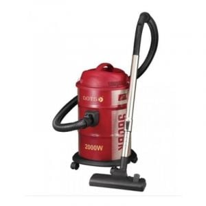 Dots Drum Vacuum Cleaner 2000W, 21L, Cable 5m, Red - VD-518R