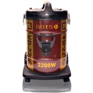 Dots Drum Vacuum Cleaner, 25 Liter , 2200W, Red - VD-220G