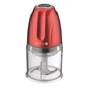 Dots Electric Vegetables Chopper 300W, 0.5 L, 2 Speed, 2 Stainless Steel blades, Red - CP-085