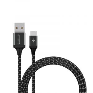 MOMAX ZERO USB-C To USB-A Cable USB2.0,1m, Black - DTA11D