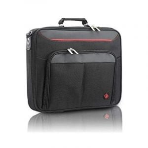 E-Train Laptop Carry Bag, 15.6, Waterproof, Black with Red line - BG-06-0