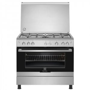 Electrolux Gas Cooker 60x90cm, 5 Burner, Auto Ignition, Full Safety, Steel - EKG9000A3X