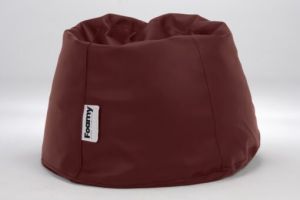 FOAMYI Football Bean Bag, Marshmallow Small Leather Maroon, Burgundy - MOD21210