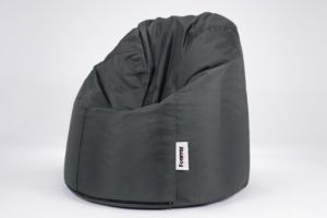 FOAMYI Football Bean Bag, Marshmallow XXL Leather, Gray - MOD41209