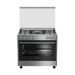 Beko Gas Oven 90X60cm, Full Safety, Self Ignition, Steel - GG15125FX