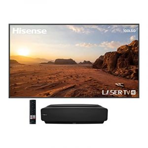  hisense 100 inch tv Short Throw Laser TV, Smart, 4K | black box