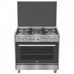 Home Queen Gas Oven 60x90cm, 5Burner, Cast iron grids, Grill, Interior Cooling, Steel - HQG96X 
