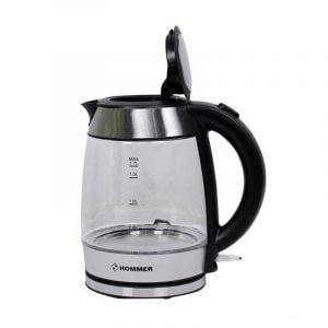 Hommer Electric Kettle 1850:2000W, 1.7L, Clear glass body - HSA222-13