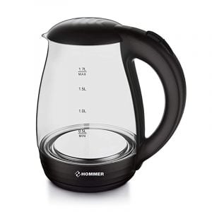Hommer Electric Kettle 2200W, 1.7L, Black - HSA222-08
