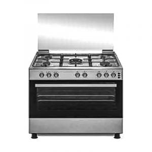 HOME QUEEN oven gas size 60×90 cm, 5 Burner,TURKY- Steel-HQGC96ST