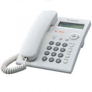 Panasonic Corded Telephone, Caller ID compatible, 10 speed dailer, dial lock, White - KX-TS889SUW