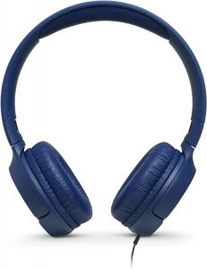 JBL TUNE 500 Wired On-Ear Headphones, Blue - T500BLU