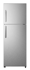 Kelon Refrigerator Double Door, 11.4 Ft, 324L, Top Freezer, Silver - KLTM324