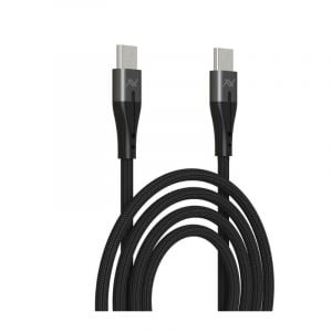 LAvvento Type-C to Type-C Charging Cable, Fast Charging, 100W, 1M, Black - MP-47-4
