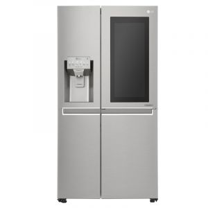 LG 21.2 S. Cu. Ft, Side By Side Refrigerator, Steel Color, Instaview, Hygiene Fresh+, Inverter Linear Compressor - LS242VBVLN