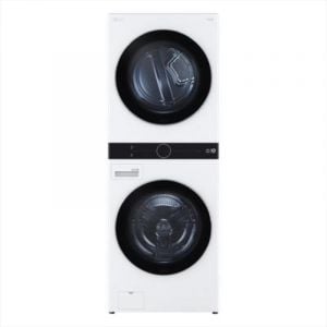 LG Front Load WashTower 21kg With Center Control, Dry 100%, Korea, White - WK2116WHT