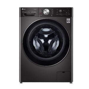 LG Washing Machine Front Load 12kg, Dry 100%, Turbo Wash, Steam, Steel - WSV1208BST