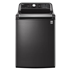 LG Washing Machine Top Load , 24 kg, TurboDrum 3D, Thailand , WiFi , Steam, Black Steel - WTR24HHB1