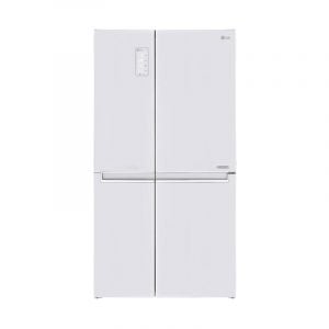 LG 22.1 S. Cu. Ft, Side By Side Refrigerator, White, Smart Diagnosis, Inverter Linear Compressor-LS242BBWLN