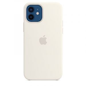 Apple iPhone 12 & 12 Pro Silicone Case with MagSafe , White - MHL53ZE/A
