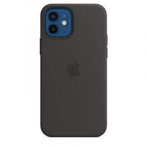 Apple iPhone 12 & 12 Pro Silicone Case with MagSafe , Black - MHL73ZE/A
