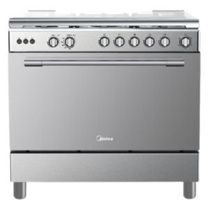 Midea Gas Oven 60x90cm, 5 Burner, Auto Ignition, Full Safety, Steel - 36LMG5G022