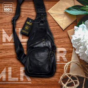 MLR Laptop Chest Bag 30x6x3cm, Genuine Lamb Leather, Black - MLR-CH001