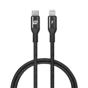 MOMAX Elite USB-C to Lightning  Nylon,1.2 M ,Black - DL31D