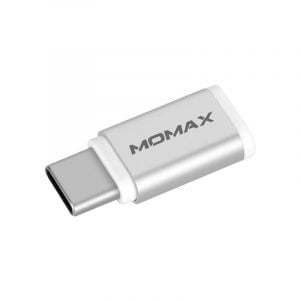 MOMAX Micro USB to Type C Adapter , Silver - DMTS