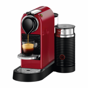 Nespresso Coffee Machine Citiz Milk, Making coffee & cappuccino, Red - C123-ME-CR-NE2