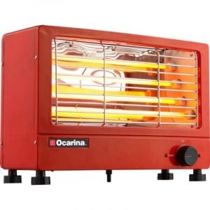 Ocarina Electric Heater, 4 Tubes, 2000W, Red