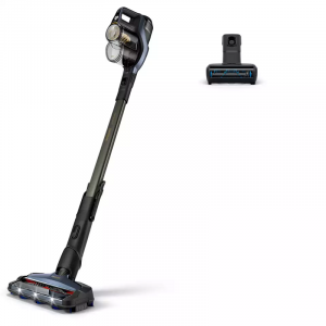 Philips Cordless Stick vacuum cleaner 0.6L, suction power 1.136AMP - Black-Blue