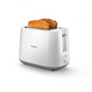 Philips Toaster 2 Slice, 8 Settings, Integrated bun warming rack, White - HD2581 01