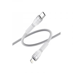 Power N Cable Type-C to Lightning PD 1.2M, Cut-Resistant Fabric, White - PNCTL1W